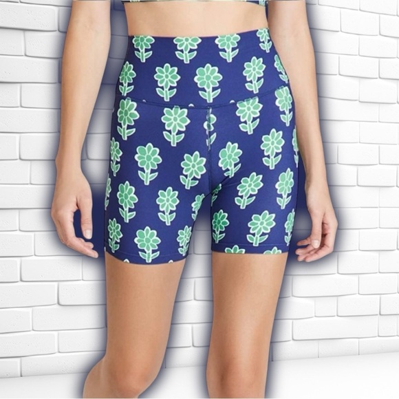 NWT RHODE ‘Naomi Bike Short’ in “Cobalt Floral” Size XS - Picture 1 of 8